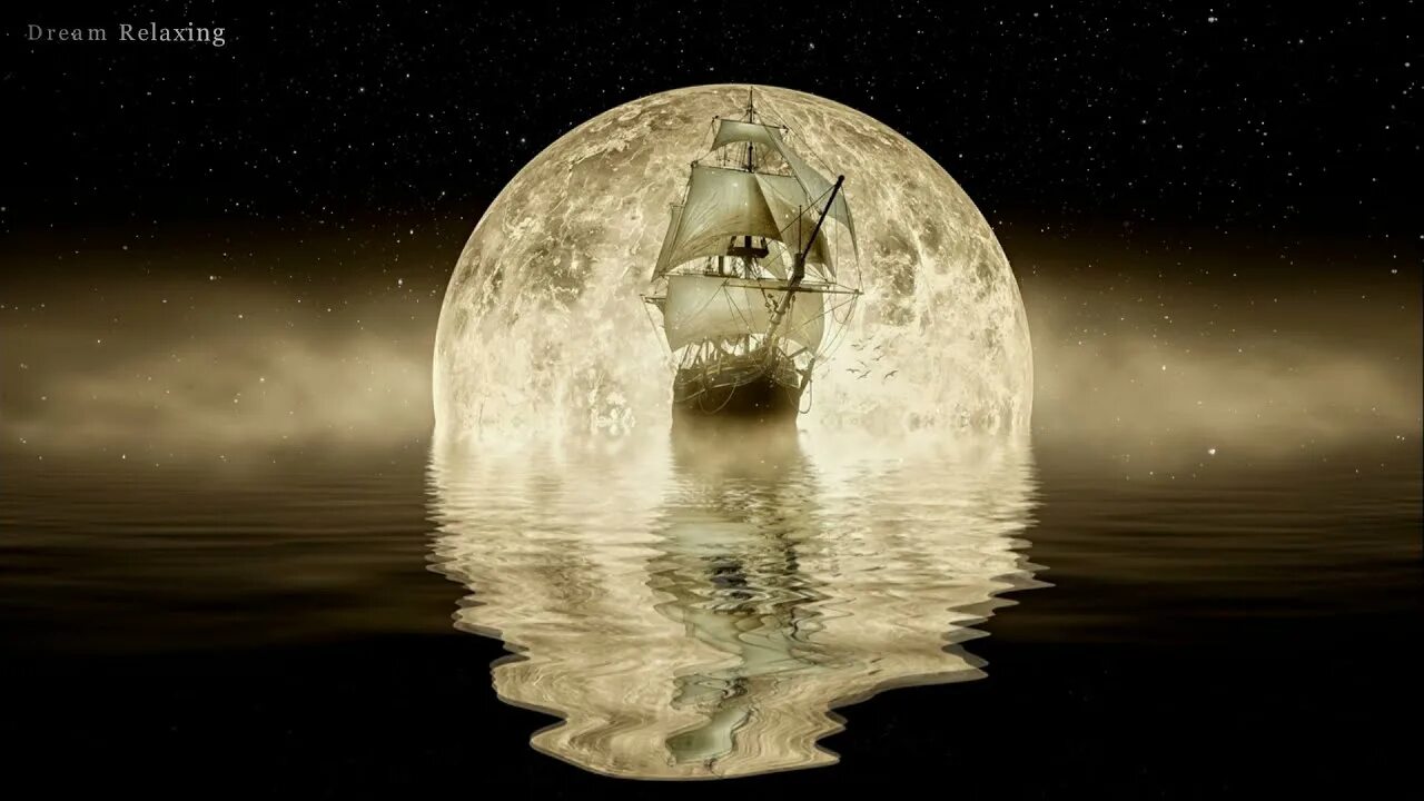 Сон корабль вода. Корабль на фоне луны. море корабль луна. луна над водой. корабль на луне.