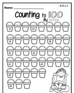 Counting to 100 by Ones Interactive worksheet.