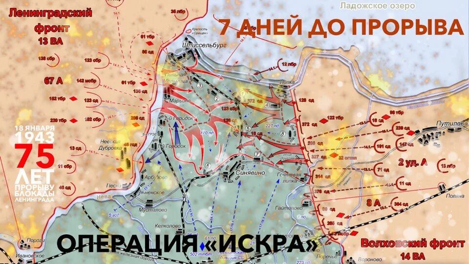 Прорыв блокады название операции. Прорыв блокады Ленинграда карта.