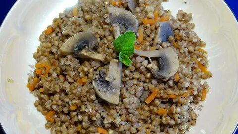 Гречка с грибами луком и морковью калорийность