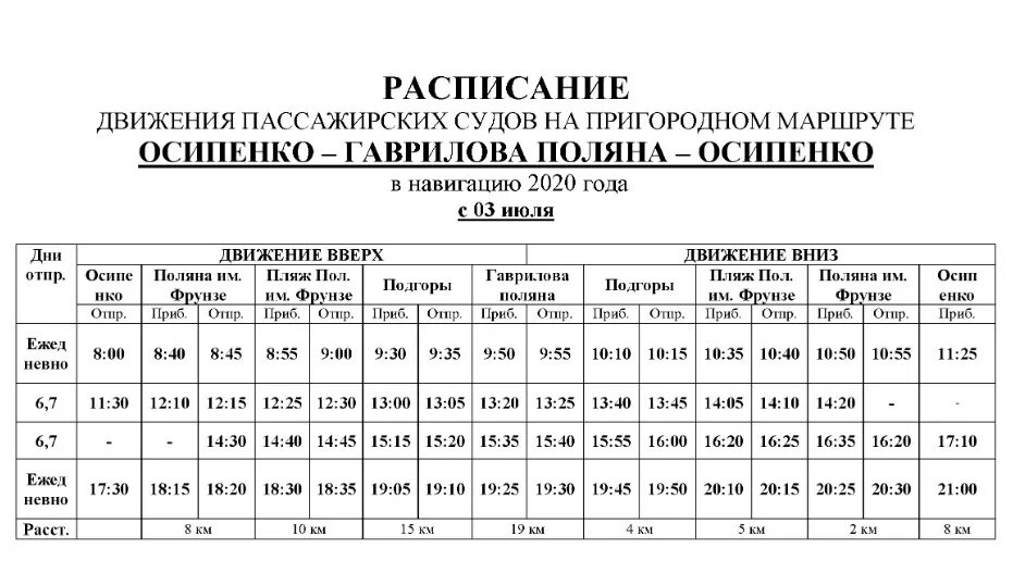 Расписание движение судов на Пригородном маршруте. Расписание Поляна Фрунзе Гаврилова Поляна. График движения теплохода. Расписание движения теплоходов. Казань автобус 22 маршрут расписание