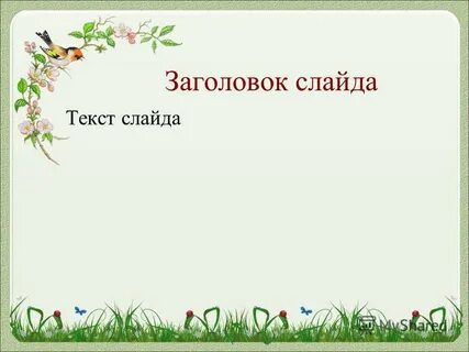 Заголовок слайда