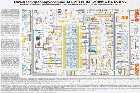 Схема электрооборудования ваз 21099 инжектор высокая панель