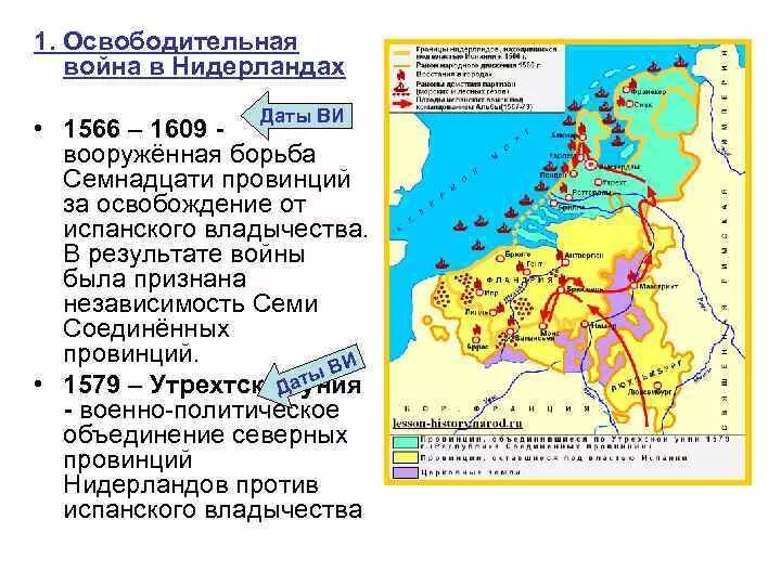 План борьбы нидерландов против испании