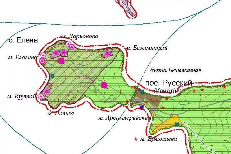 Остров Елены Владивосток на карте. Остров русский на карте. Остров русский остров Елены.