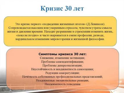 Кризис 30 лет называют