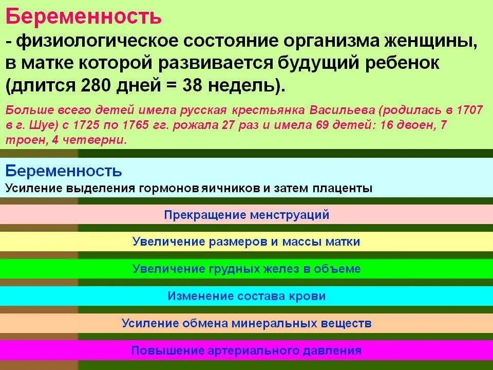 Физиологические изменения беременной