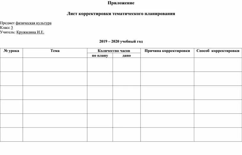 Приложение листочек. Лист корректировки ктп. лист коррекции календарно-тематического планирования. лист коррекции. приложение на листах.