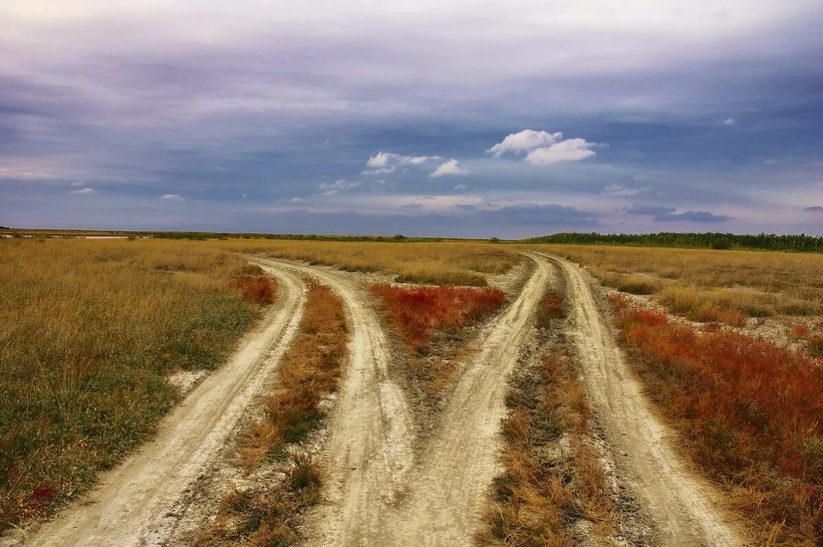 Разные дороги. Пересечение двух дорог. Распутье дорог. Дорога в степи. Четыре дороги песня