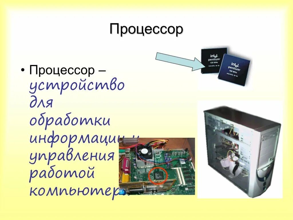 Процессор это устройство обработки информации. Устройство процессора.