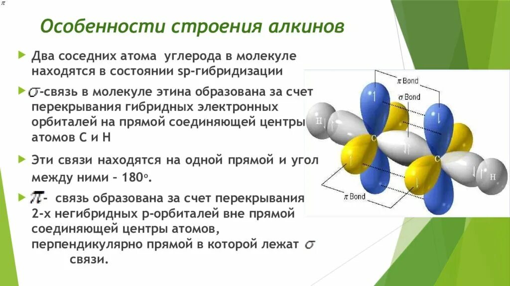 Особенности строения молекул алкинов. Строение молекулы алкинов. Строение алкинов SP гибридизация. Строение связь Алкины.