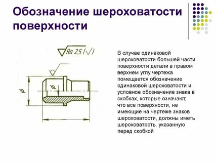 Площадь поверхности на чертеже