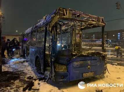 Сгорел электробус