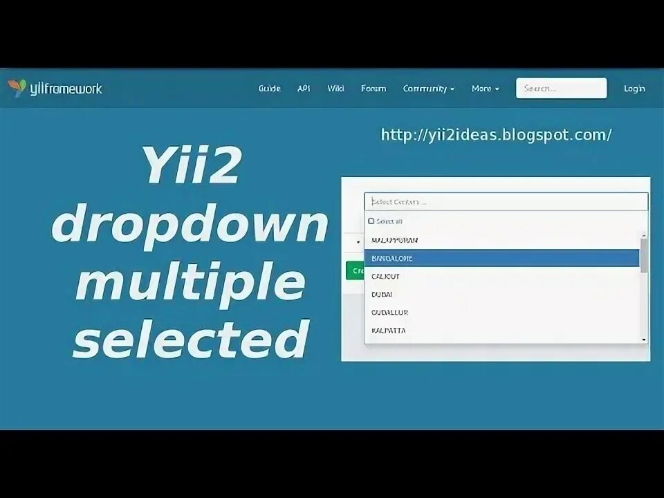 Yii widgets. Multiple select. мультиселект. yii2 dropdown form id search.