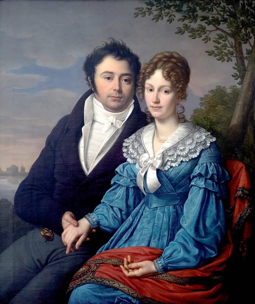 Портрета 2. «Семейный портрет Карла IV» (1801). «Семейный портрет Исаака массы и его жены» репродукция. Christoph Kolbe (1771-1836). «Семейный портрет герцогов Осуна» описание6.