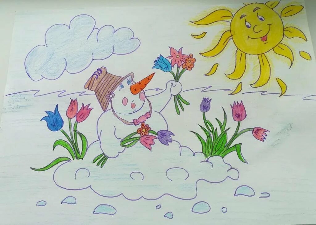 Нарисуй картинку про весну. Рисунок на весеннюю тему.
