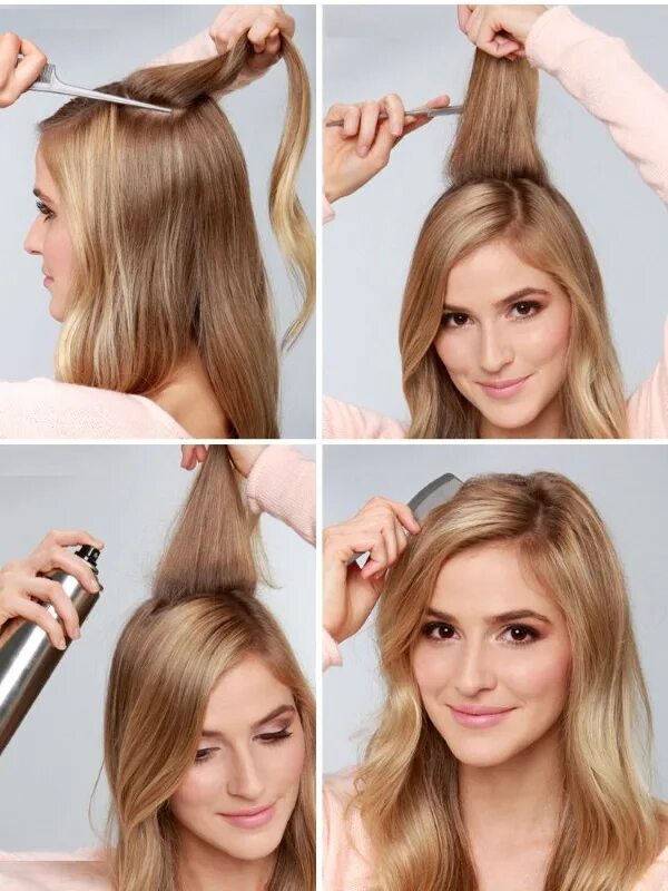 Начес на голове. Прическа с начесом. Прическа с начесом на макушке. Как сделать начес волосам. Как сделать начес волосам.