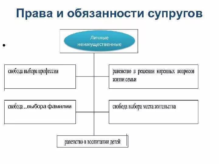 Свобода в семейной жизни. Право и обязоности супруг.