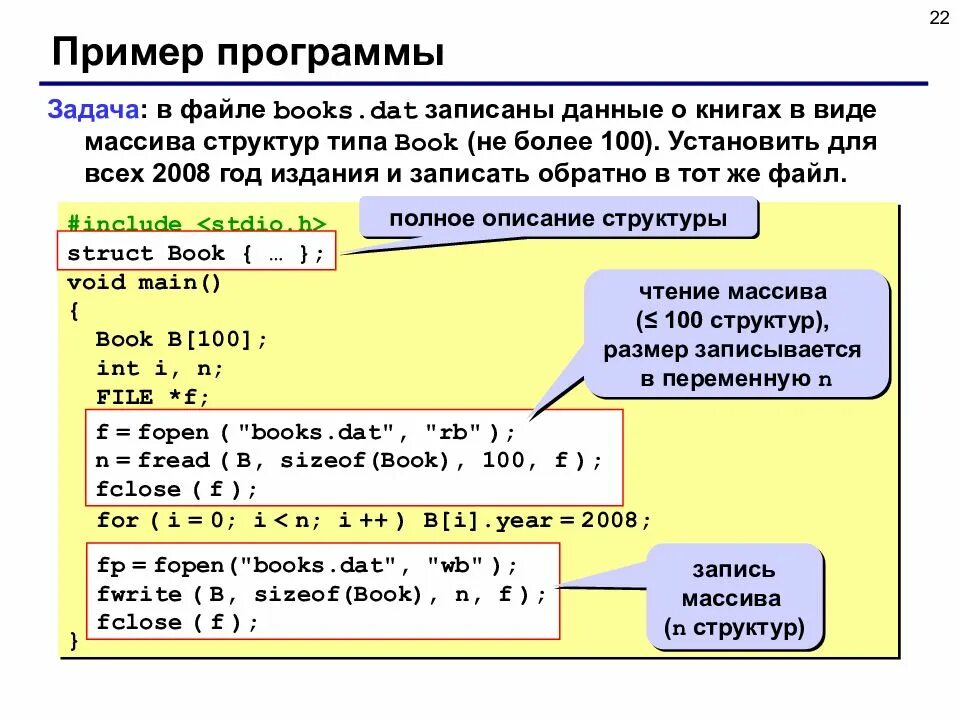 Примеры программ. Структура языка с++. Пример программы на языке си. Программа на языке си.