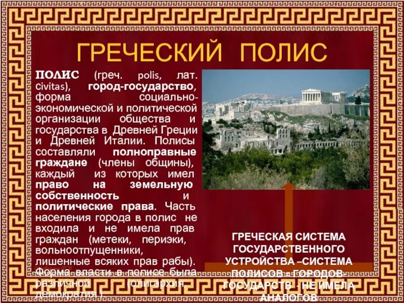 Полис в древней греции это. Полис в древней греции это