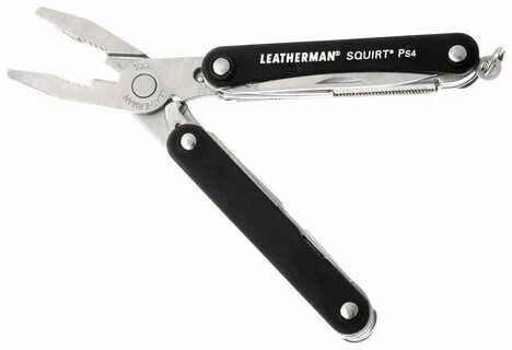 Мультитул Leatherman Squirt PS4, черный, 9 опций.