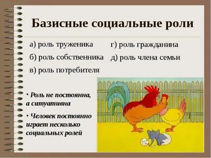 Содержание социальных ролей