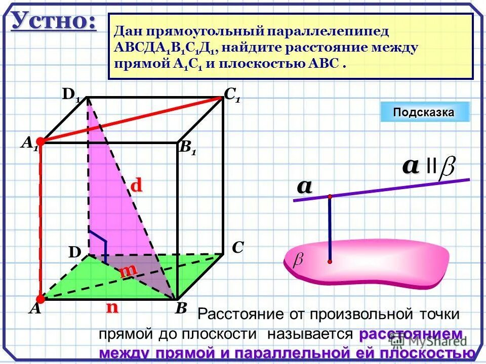 Симметрия относительно точки и прямой. А1 прямой. А1 прямой. Что называется расстоянием между прямой и параллельной ей плоскостью. Как доказать что точки лежат на одной прямой.
