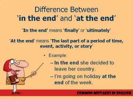 But in the end