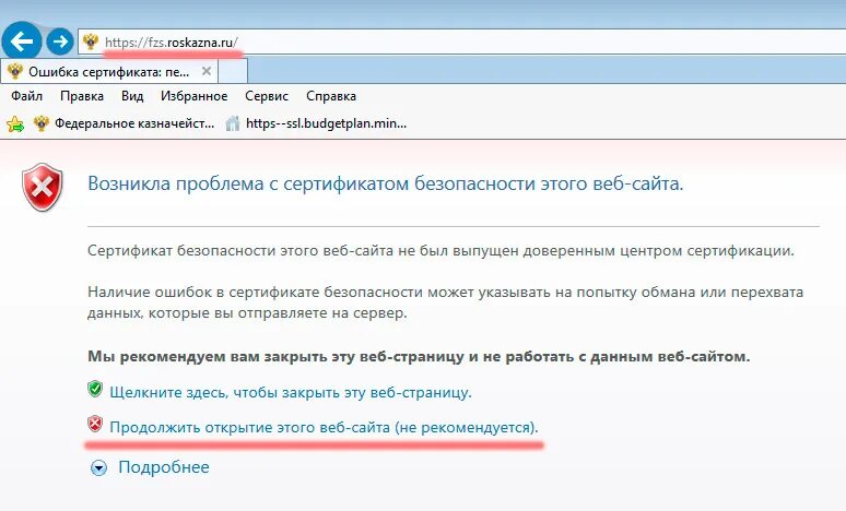 Lk fzs roskazna ru private. Возникла проблема с сертификатом безопасности этого сайта. Этого веб-сайта. Проблема сертификата безопасности веб сайта. Сертификат безопасности для сайта.