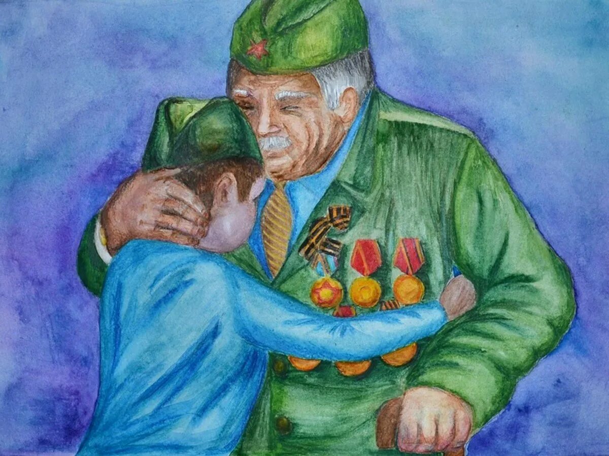 Рисунки на военную тему. Рисунок на тему день Победы. Ветеран рисунок.