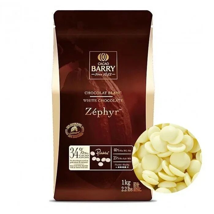 Бари шоколад. Cacao Barry Zephyr 34. Белый шоколад "Zephyr " 34%, Cacao Barry. Шоколад зефир Каллебаут. Cacao Barry белый шоколад Zephyr 5кг.