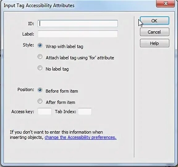 Input tag. Input tag
