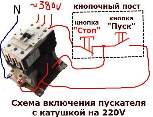 Кнопка пуск контакты. Схема подключения контактора на 380. Схема подключения электромагнитного пускателя. Кнопка пуск стоп схема подключения через магнитный пускатель 380 вольт. Схема подключения пускателя 380в через кнопку пуск.