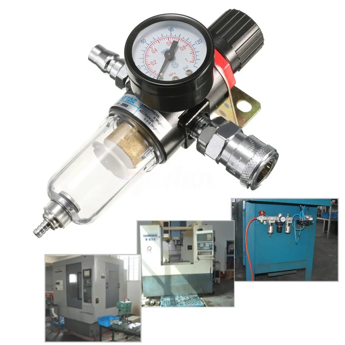 Compressor filter. 0-30 psi air gauge for 1&quot; regulator. air filter compressor. фильтры для компрессорного оборудования. воздушний филтр для компрессор.