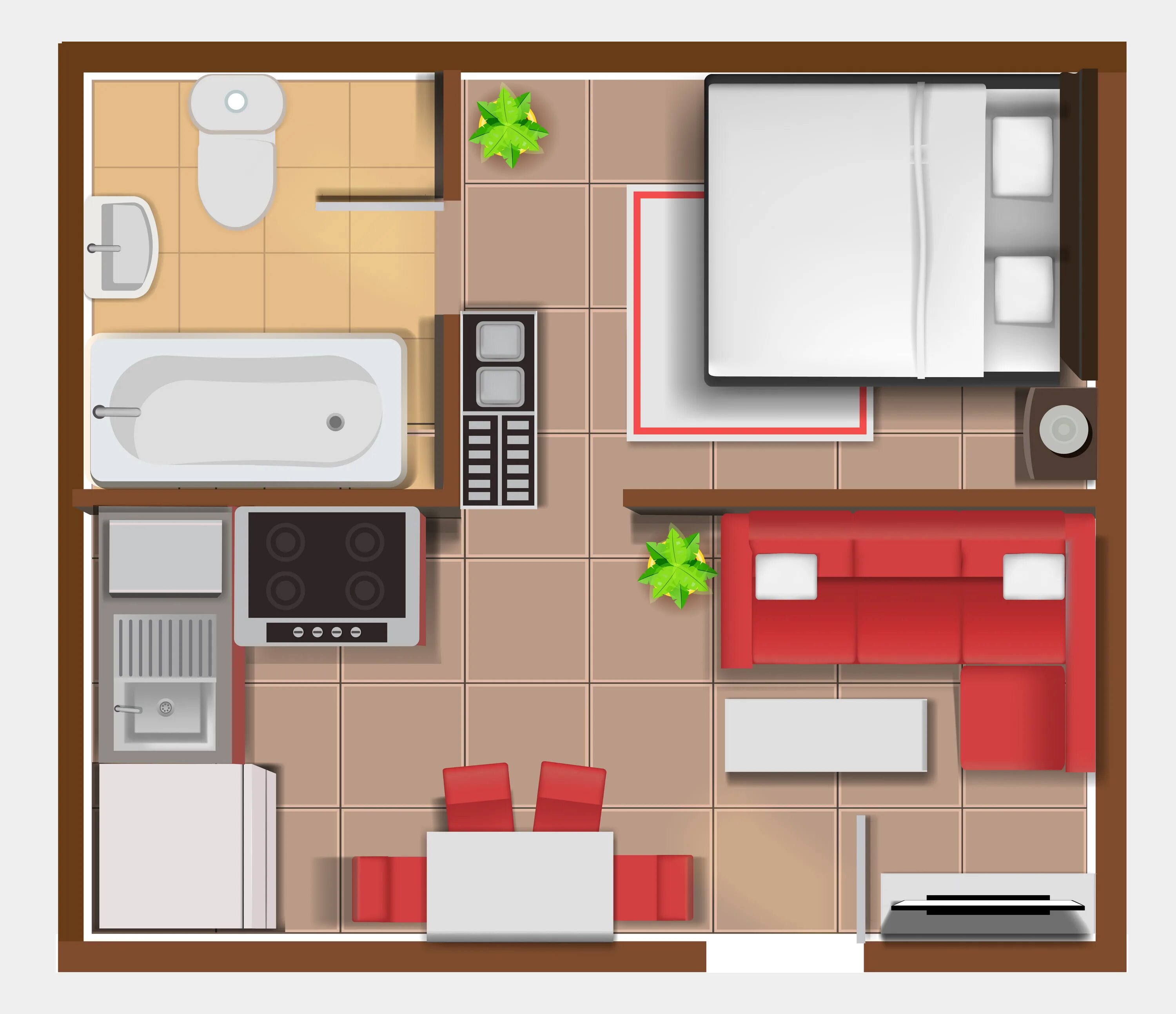 The Spy They Didn't Expect Studio apartment layout, House design, Apartment layo