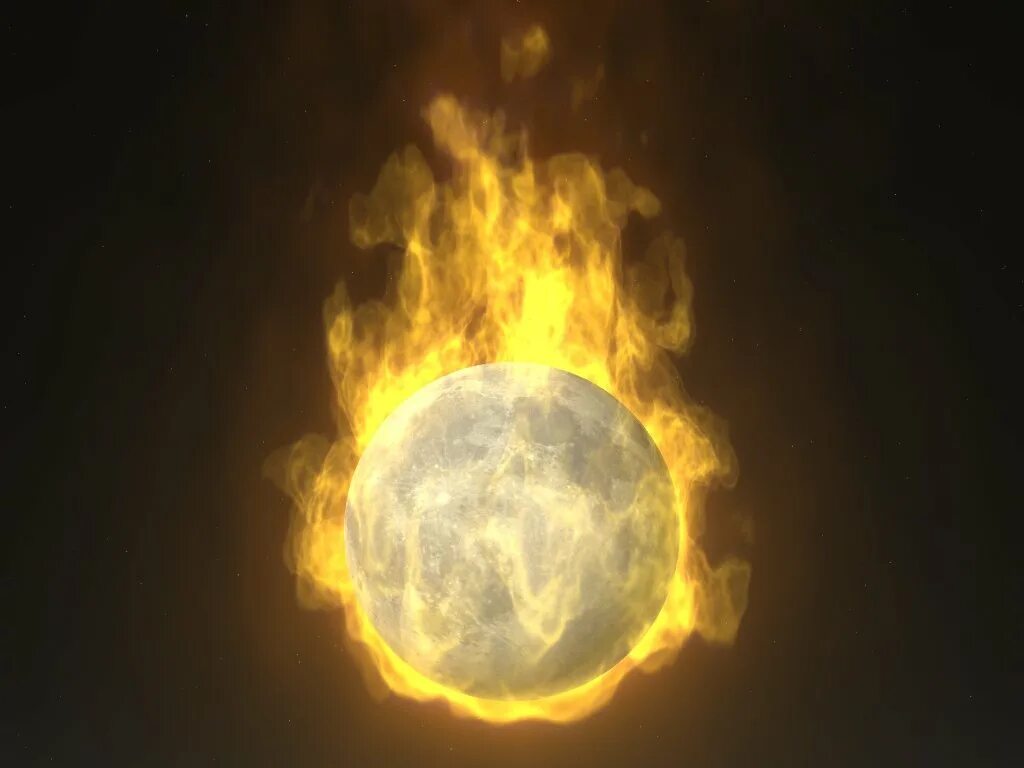 Луна сгорела