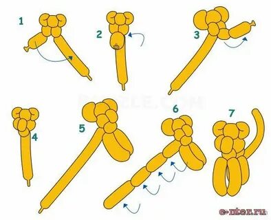 Собака из шарика колбаски схема для начинающих