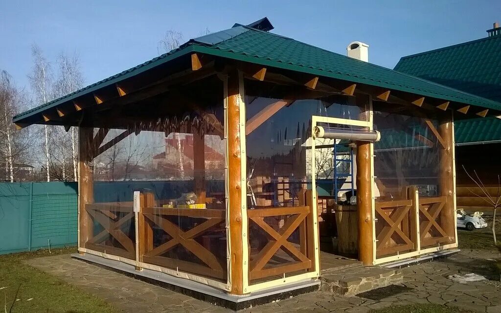 Установка мягких окон на веранду, СНТ "Коммунальник"