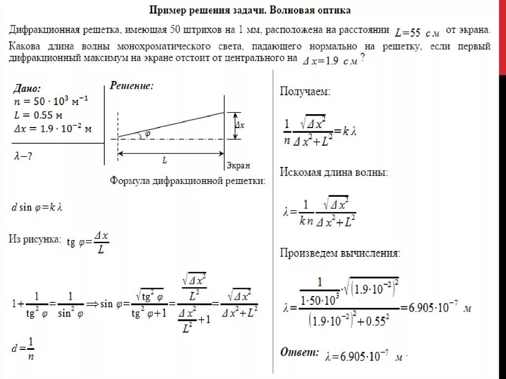 Решение задач на волновую оптику. Формулы для задач по волновой оптике. Физика 11 задачи по волновой оптике. Задачи по физике оптика с решением 9 класс.