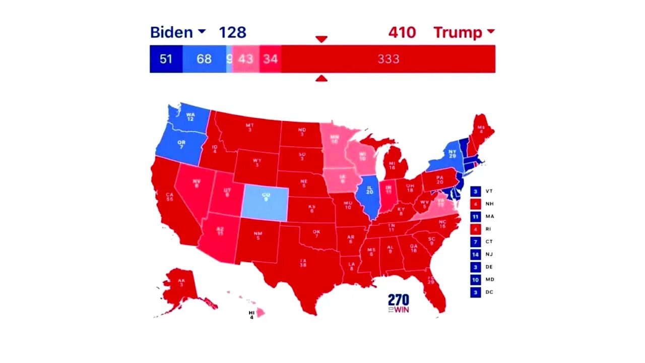 M votes. BIDENELECTIONS Map.