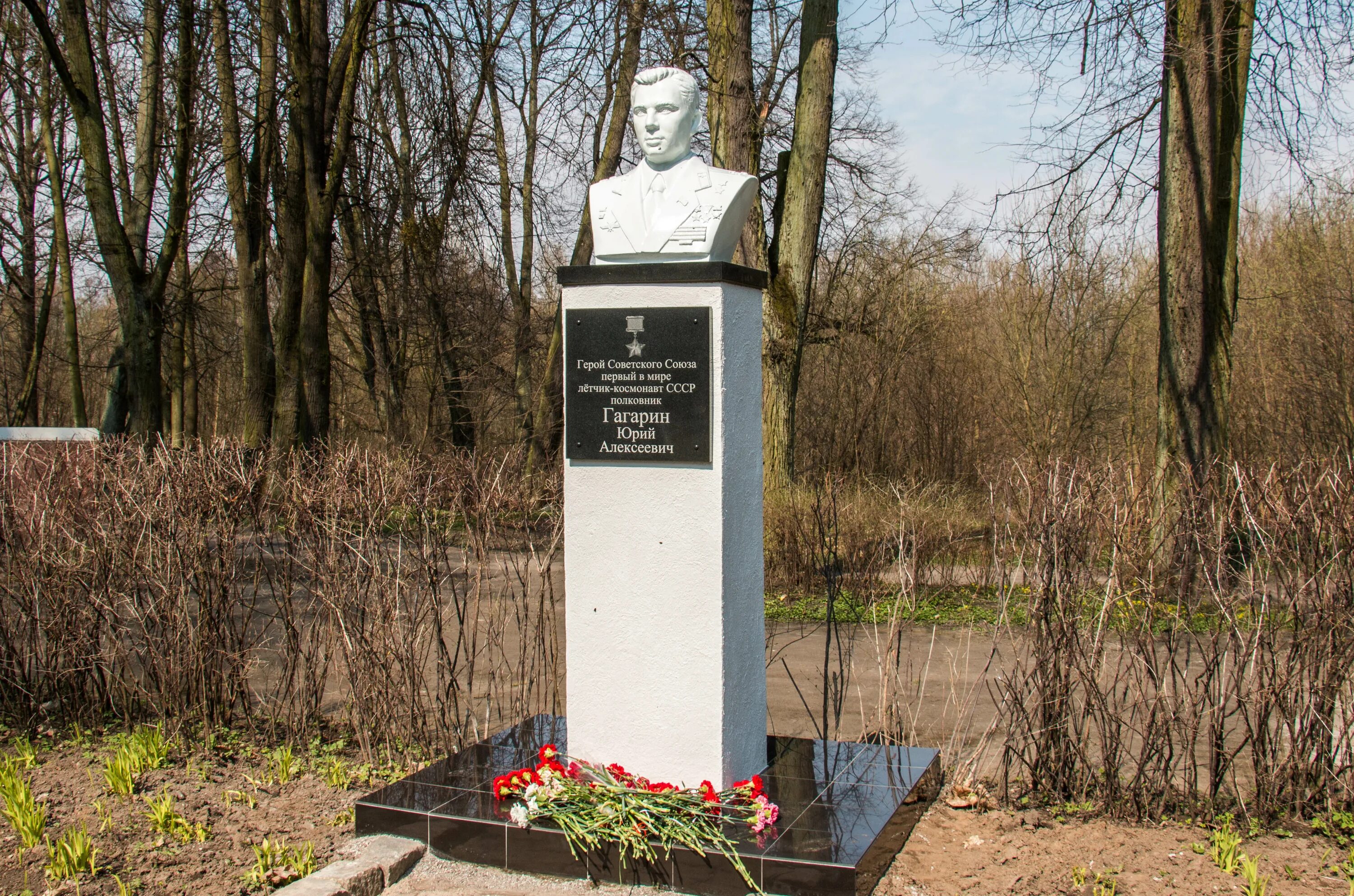 Где был установлен первый бюст гагарина. Памятник в парке гагарина калининград. парк юрия гагарина калининград. памятник бюст юрию алексеевичу гагарину. бюст гагарина миско.