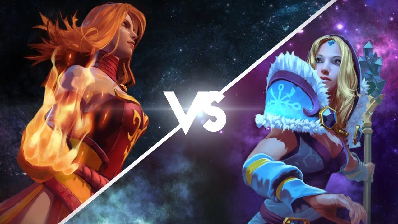 Lina vs Crystal Maiden.