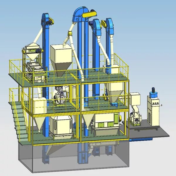 Feed plant. Feed Mill. Линия прессования рапсового масла. Layout of the Feed Mill. GRBLGRU_Mill.