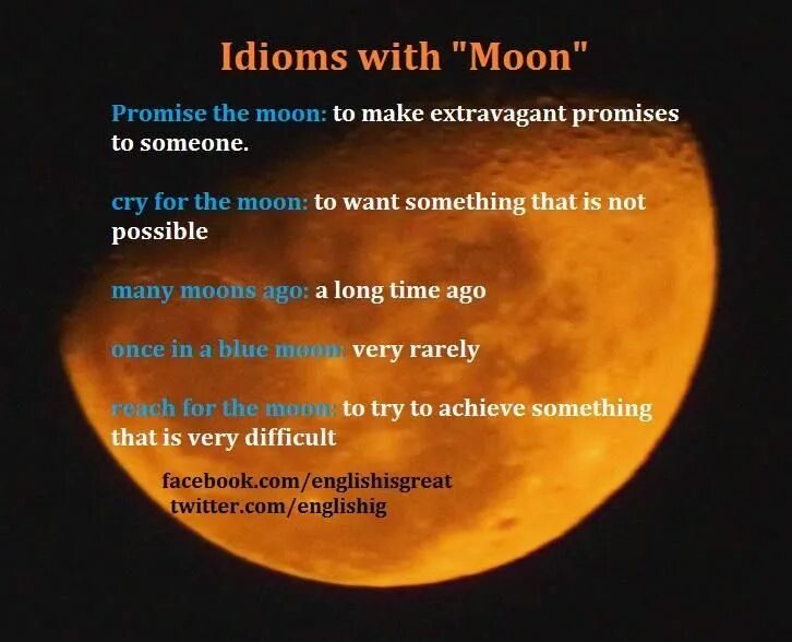 Moon идиома. Moon idioms. Луна на английском языке. Many Moons ago идиома. Idioms with Moon.