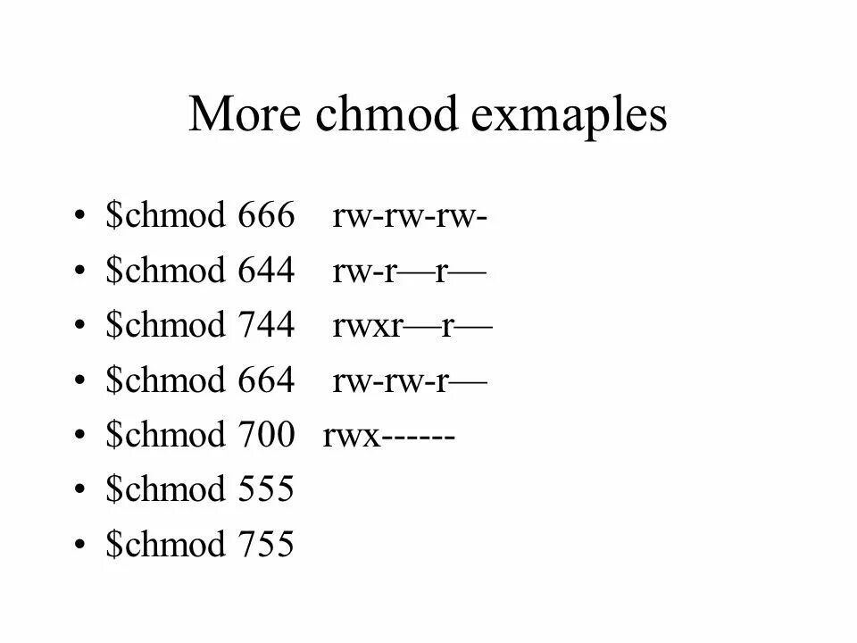 Chmod w. Chmod w