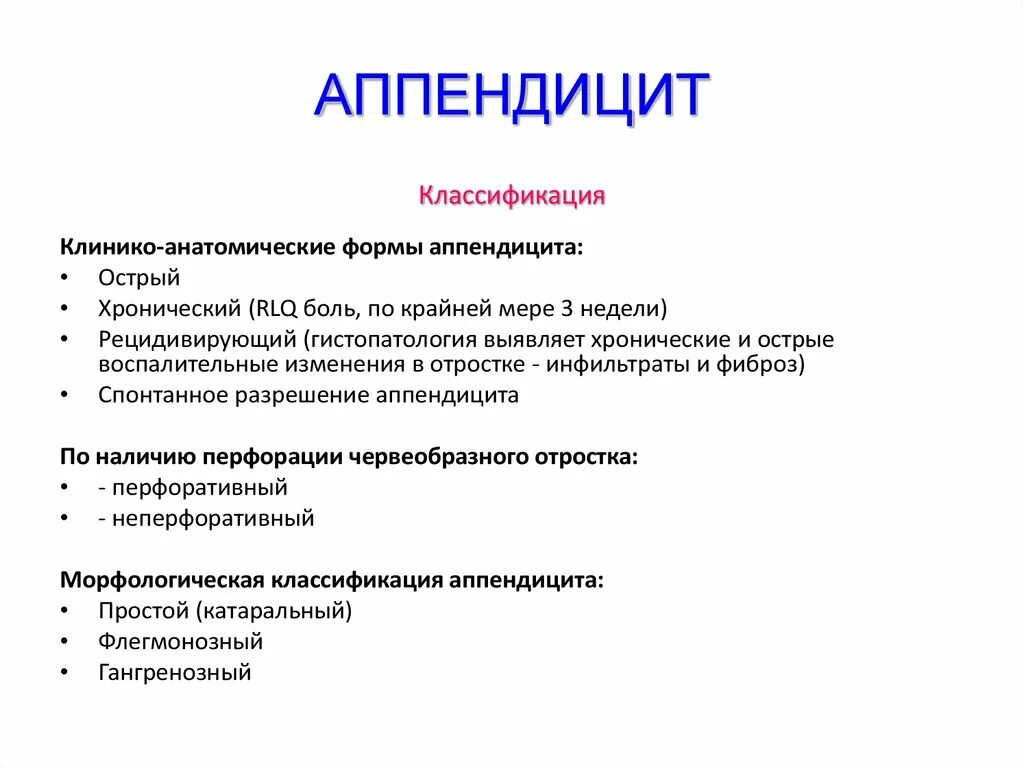 Аппендицит симптомы диагностика лечение