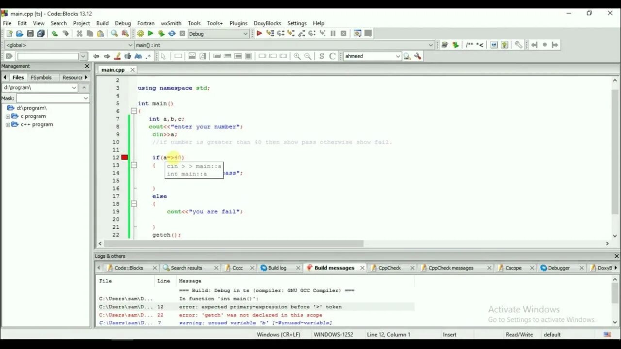 Expected primary expression. If else c++. If esle c++. If else if else c++. If Statement c++.