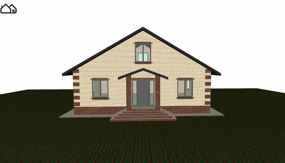 Как выглядит дом 12 на 12 Проект дома Bungalow 15