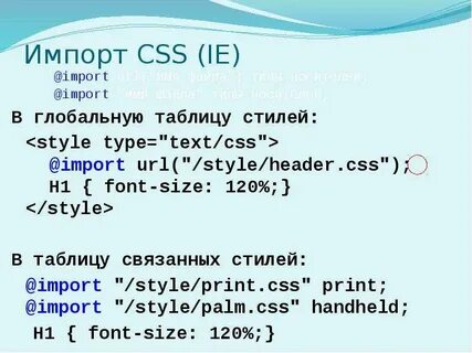 Основны css