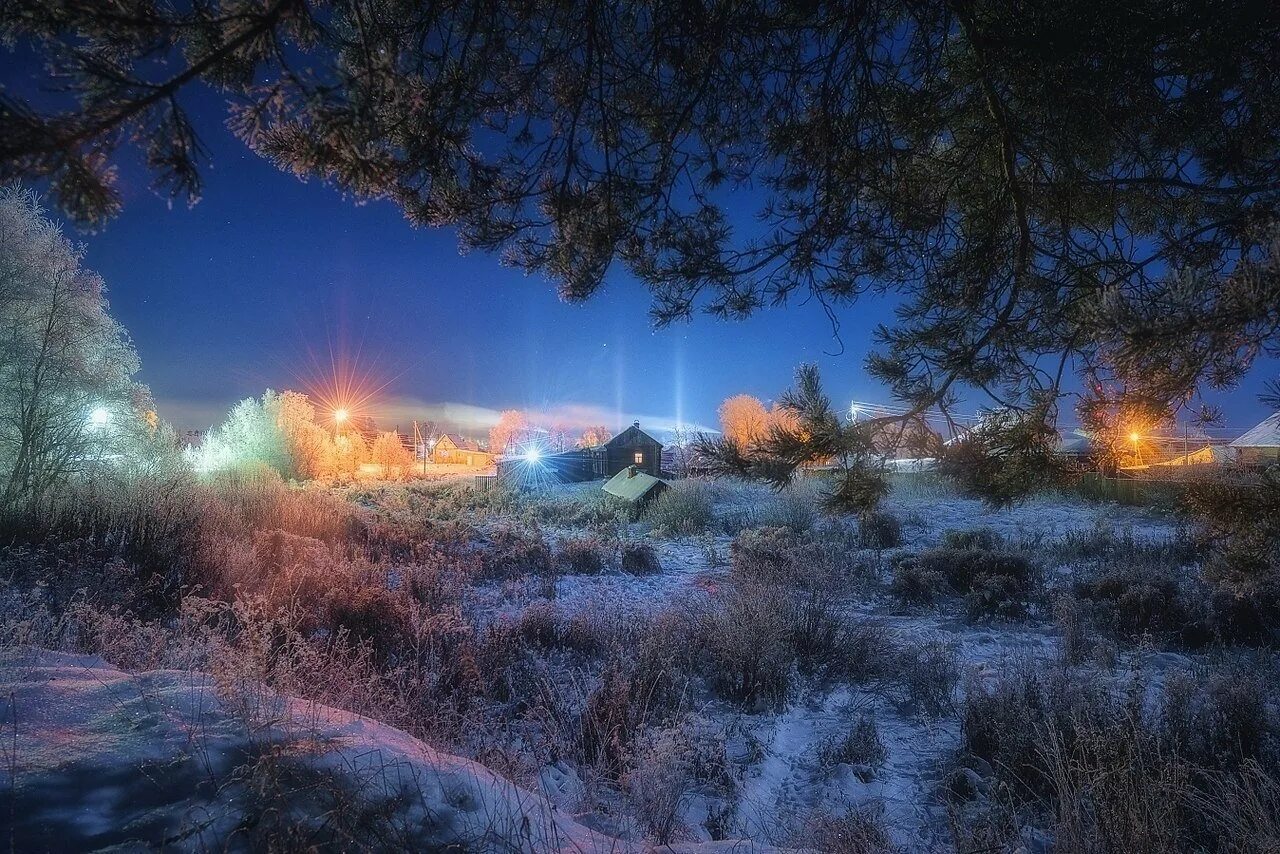 Зимний вечер. Зимняя ночь в деревне. Зима. К вечеру. Ночная зима. Холодный вечер читать